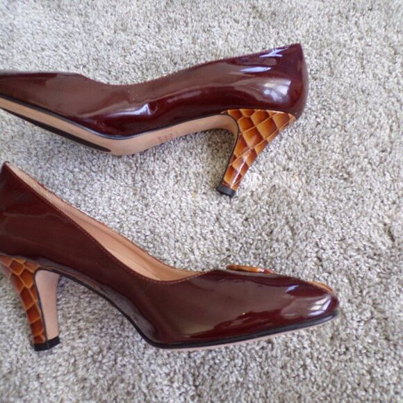 Nwot Anyi Lu ITALIAN leather heels 40 - Picture 5 of 8